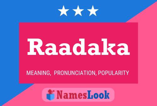 Постер имени Raadaka