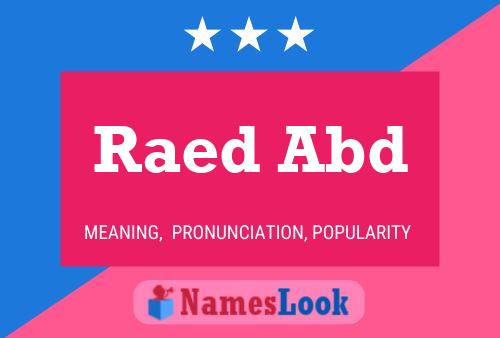 Постер имени Raed Abd