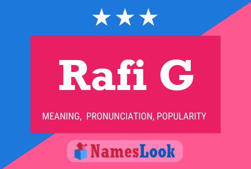 Постер имени Rafi G