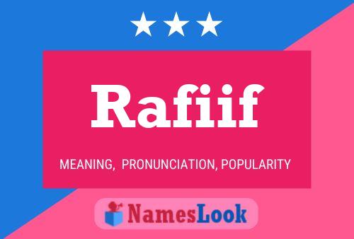 Постер имени Rafiif