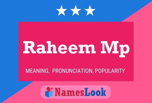 Постер имени Raheem Mp