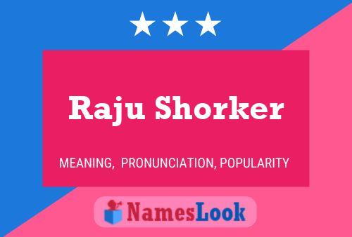 Постер имени Raju Shorker