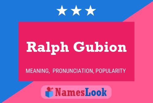 Постер имени Ralph Gubion