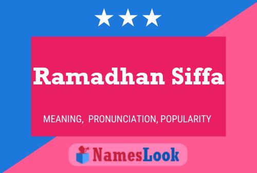 Постер имени Ramadhan Siffa