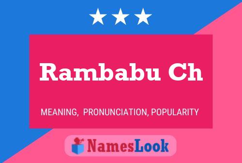 Постер имени Rambabu Ch