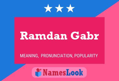 Постер имени Ramdan Gabr