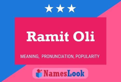 Постер имени Ramit Oli