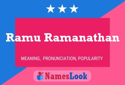 Постер имени Ramu Ramanathan