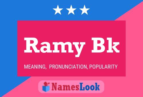 Постер имени Ramy Bk