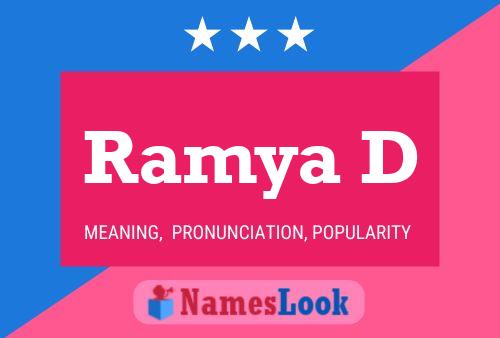 Постер имени Ramya D