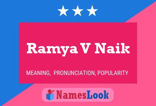 Постер имени Ramya V Naik