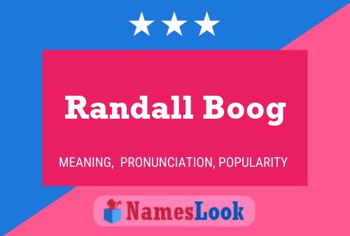 Постер имени Randall Boog