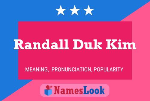 Постер имени Randall Duk Kim