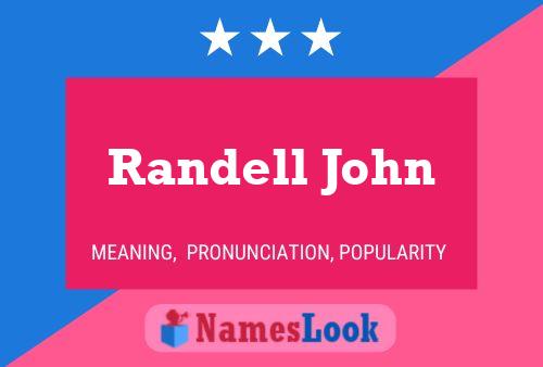 Постер имени Randell John