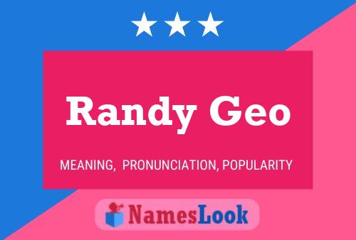 Постер имени Randy Geo