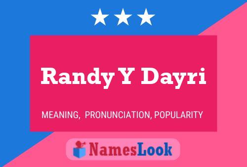 Постер имени Randy Y Dayri