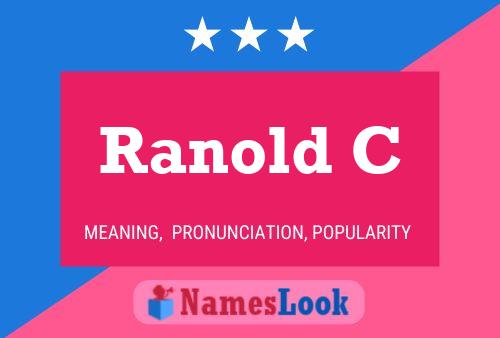 Постер имени Ranold C