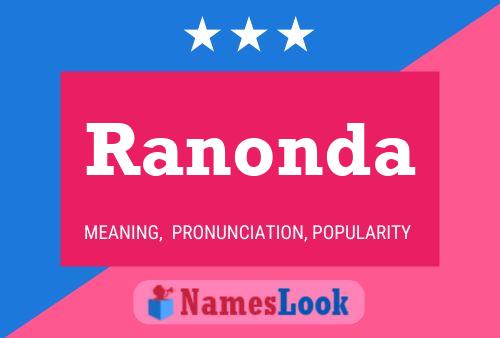 Постер имени Ranonda