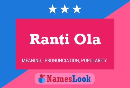 Постер имени Ranti Ola