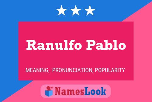 Постер имени Ranulfo Pablo