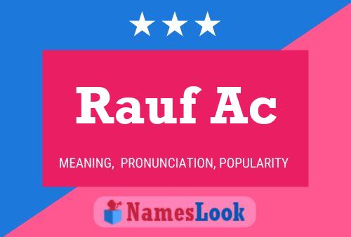 Постер имени Rauf Ac