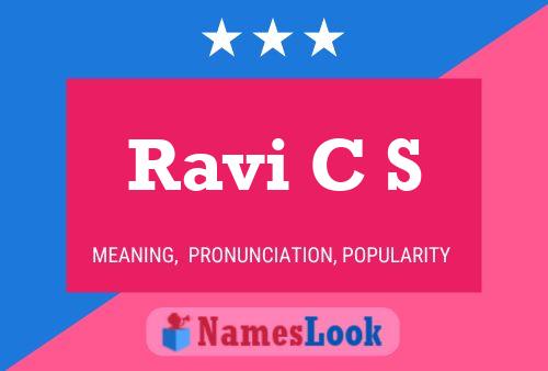 Постер имени Ravi C S