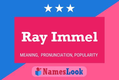 Постер имени Ray Immel