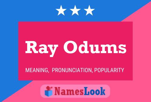 Постер имени Ray Odums