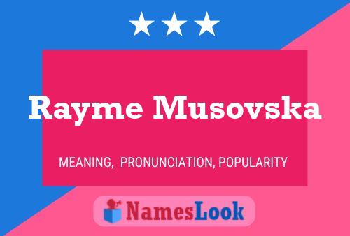 Постер имени Rayme Musovska