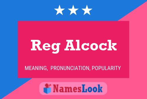 Постер имени Reg Alcock