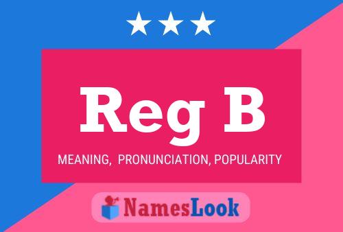 Постер имени Reg B