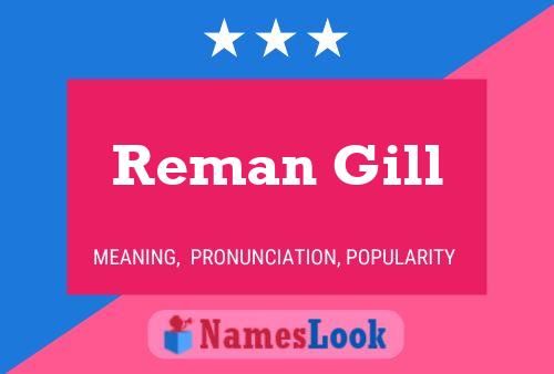 Постер имени Reman Gill