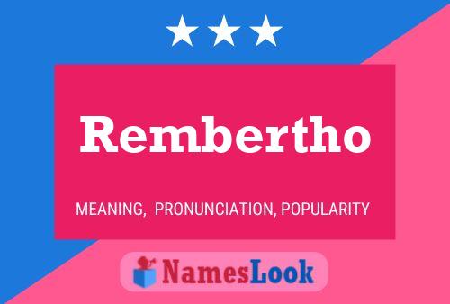 Постер имени Rembertho