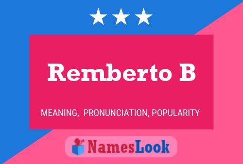 Постер имени Remberto B