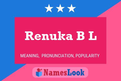 Постер имени Renuka B L