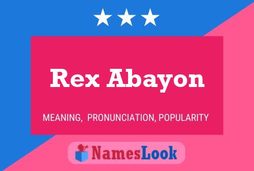 Постер имени Rex Abayon