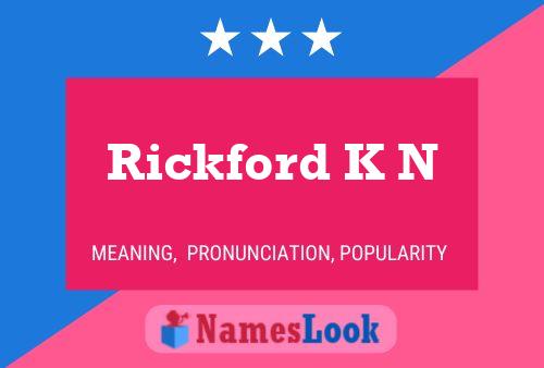 Постер имени Rickford K N