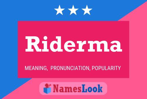 Постер имени Riderma