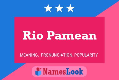 Постер имени Rio Pamean