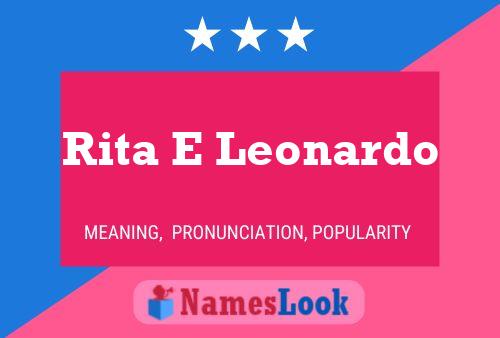 Постер имени Rita E Leonardo