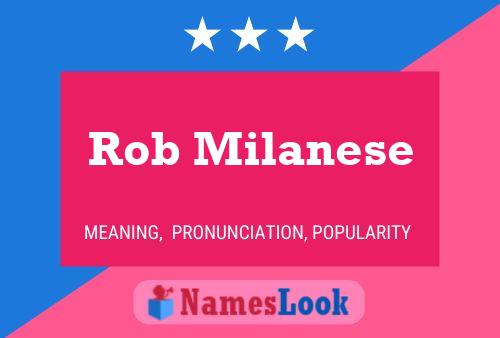 Постер имени Rob Milanese