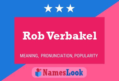 Постер имени Rob Verbakel