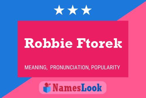 Постер имени Robbie Ftorek