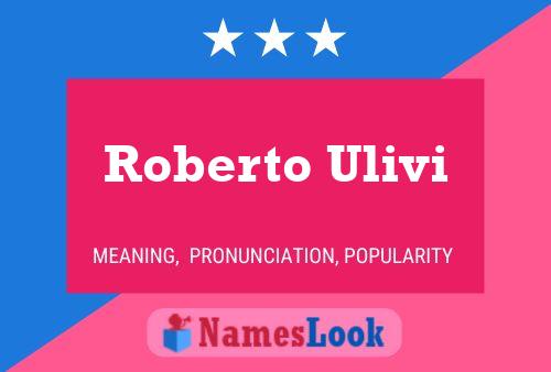 Постер имени Roberto Ulivi