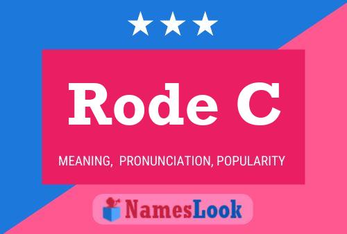 Постер имени Rode C