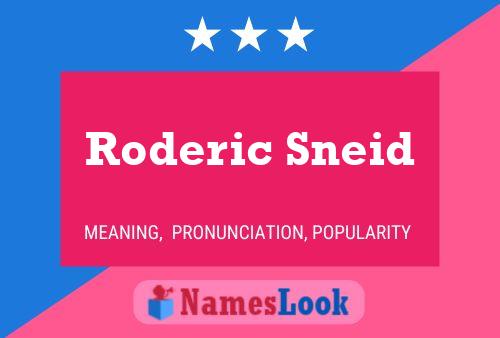 Постер имени Roderic Sneid