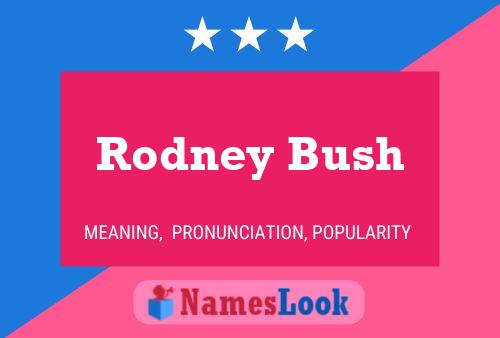 Постер имени Rodney Bush