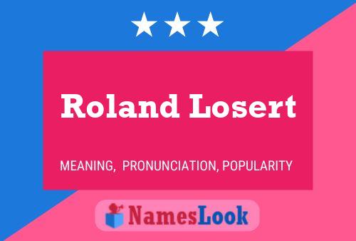 Постер имени Roland Losert