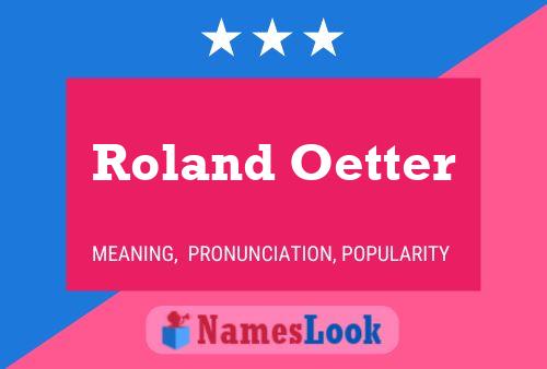 Постер имени Roland Oetter