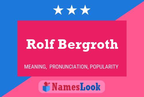 Постер имени Rolf Bergroth